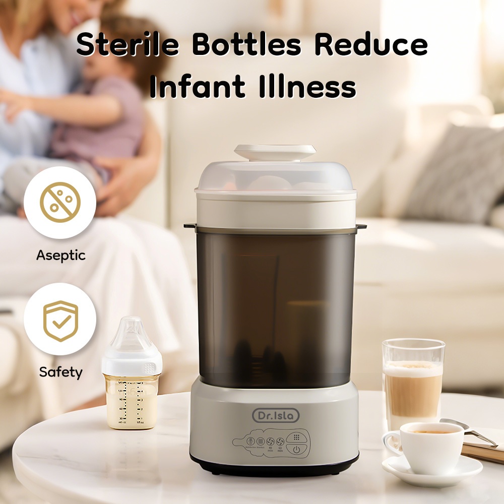 Sterilizer & Pengering Botol Bayi Dr.Isla N36 Kapasitas Besar 4 Botol Food Grade Foto 2