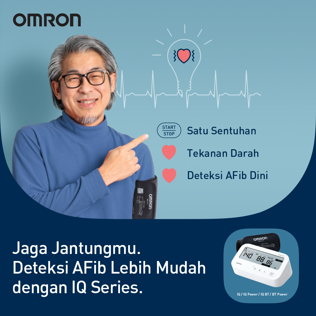 Omron Blood Pressure Monitor IQ Power HEM-7193 Digital dengan Deteksi AFib Tensimeter Foto 5