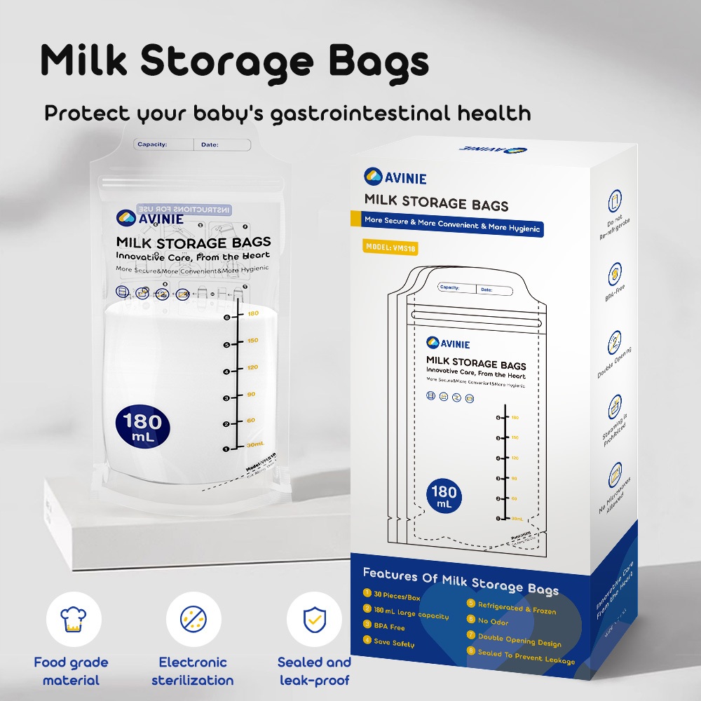 Dr.isla Kantong ASI VMS18 180ml BPA Free Segel Ganda Rekam Tanggal Foto 2