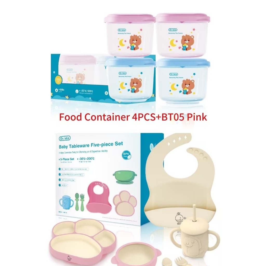 Dr.isla Food Container MPASI 4PCS Set BPA Free Wadah Makanan Bayi SF02 Tahan Panas Foto 7