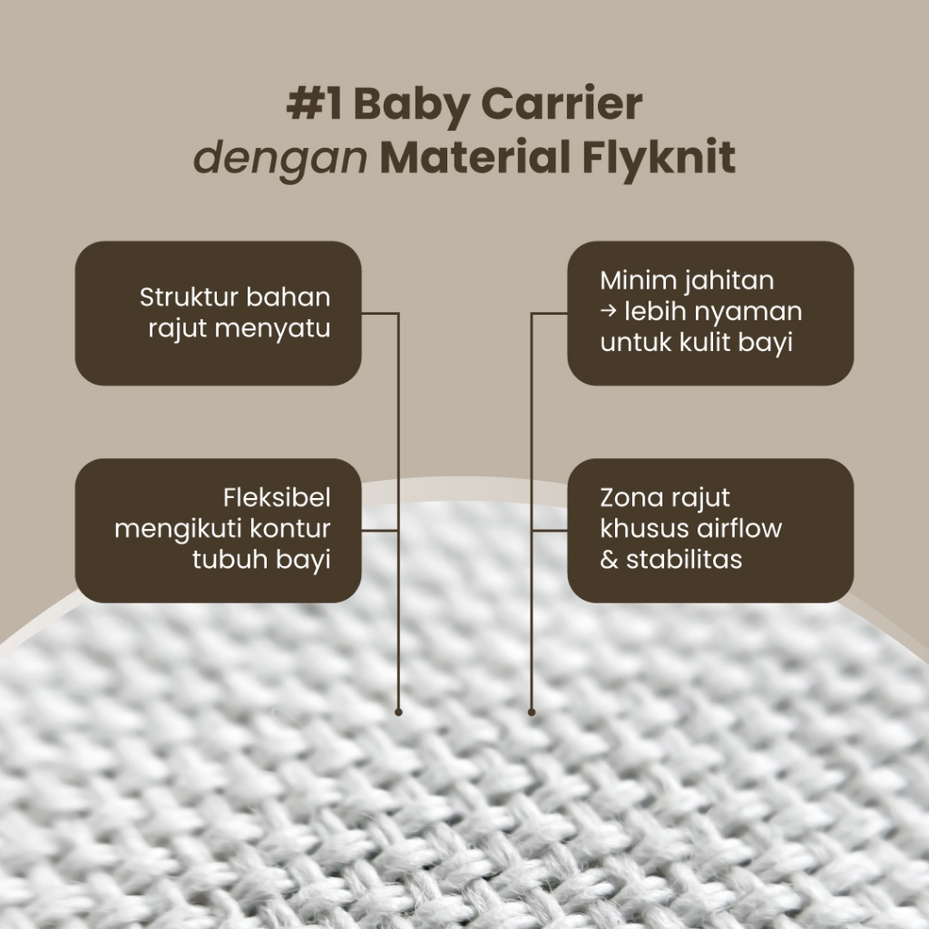 MOOIMOM AiryKnit Baby Carrier M-Shape Foto 4