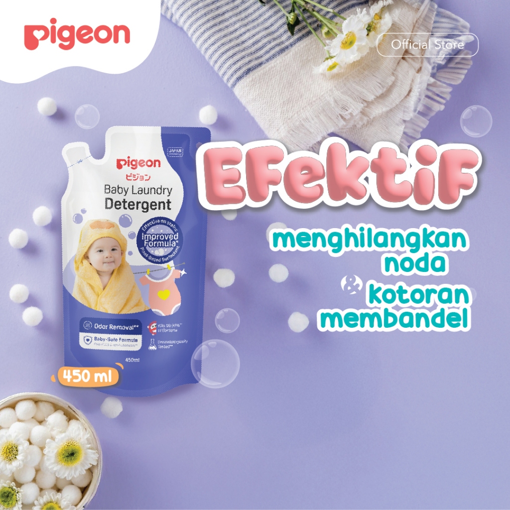 Deterjen Pakaian Bayi Pigeon Baby Laundry Detergent Cair 500ml Bebas Paraben Foto 3