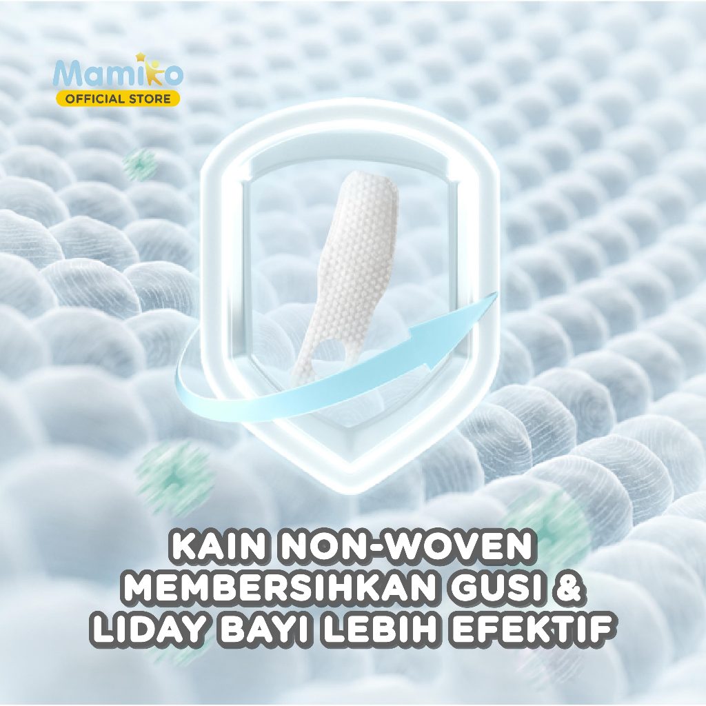 Mamiko Finger Baby Oral Wipes 30 & 50 Pcs Pembersih Lidah Gusi Bayi Baru Foto 4