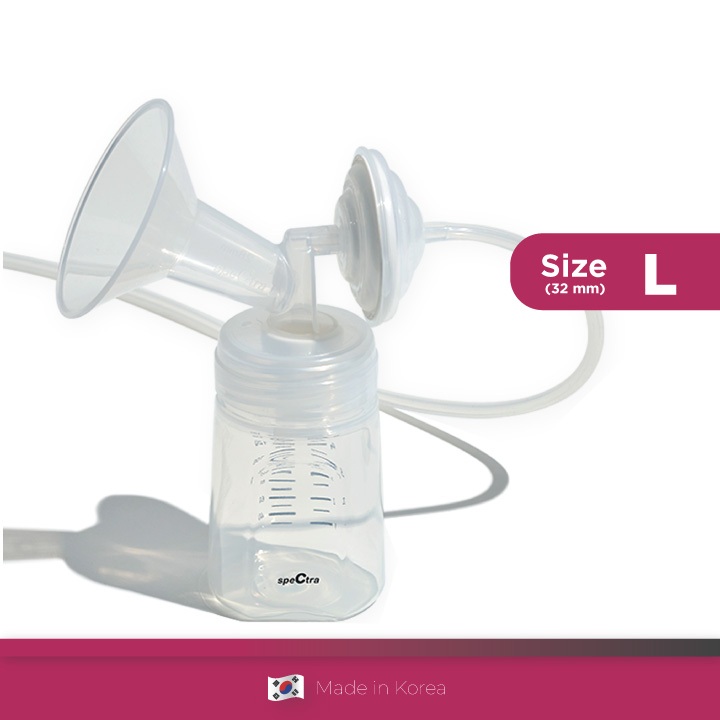 Spectra Breastshield Set Corong ASI Ukuran 32mm (L) + Botol PP Original Foto 2