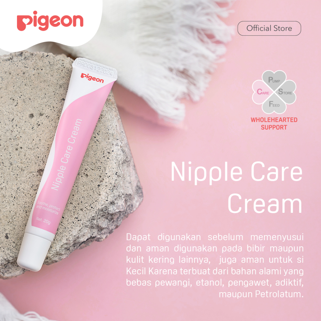 PIGEON Nipple Care Cream 20g Twin Pack Krim Pelembab & Perawatan Puting Lecet Halal Foto 2