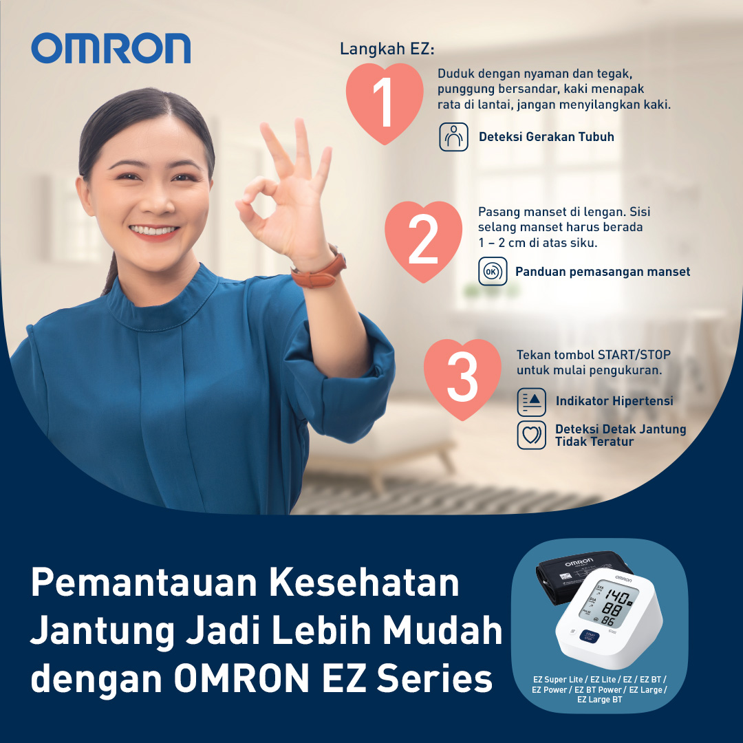 Tensimeter Digital Omron EZ Bluetooth HEM-7183T1-L Large Cuff 22-42 cm Garansi 5 Tahun Foto 5