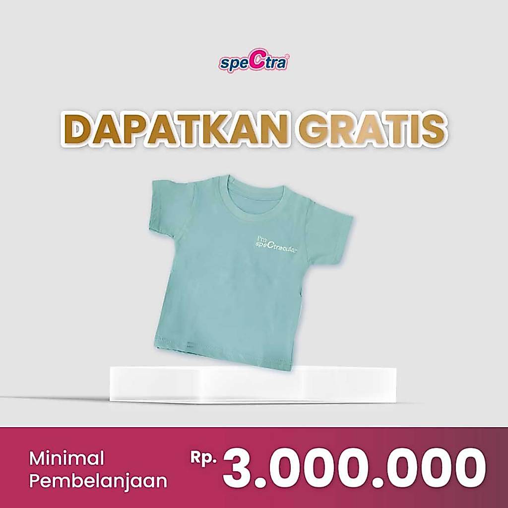 Spectra Baju Kazel Abu Apron Menyusui Ibu & Bayi Bahan Katun Foto 3