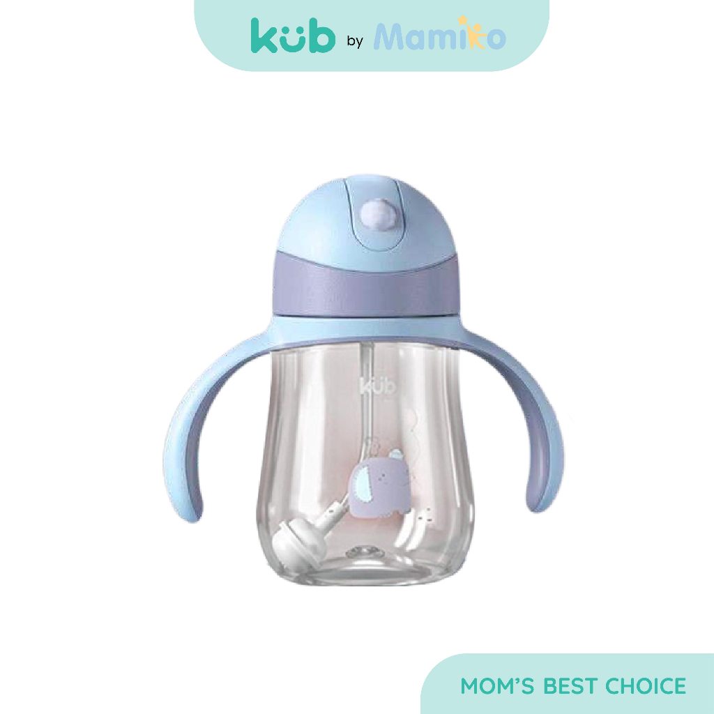 Botol Minum Sedotan Anak KUB Mamiko Training Cup Tritan 240ml Anti Bocor Foto 8