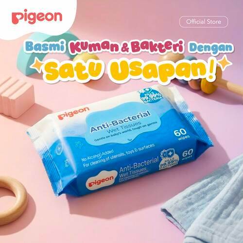 Pigeon Anti-bacterial Wet Tissue Tisu Basah Bayi Tanpa Aroma Paket Hemat Foto 6