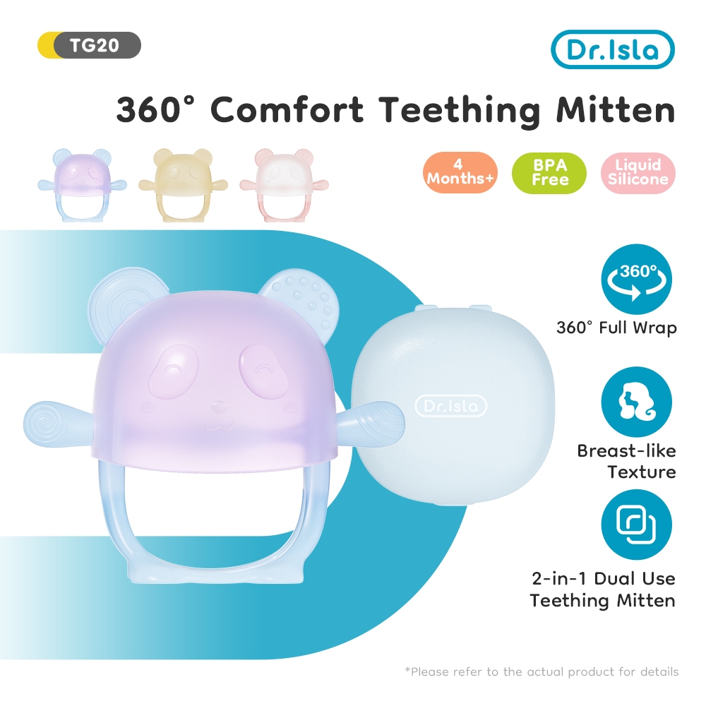 Teether Bayi Dr.isla TG20 BPA Free Silikon Food Grade dengan Wadah Penyimpanan