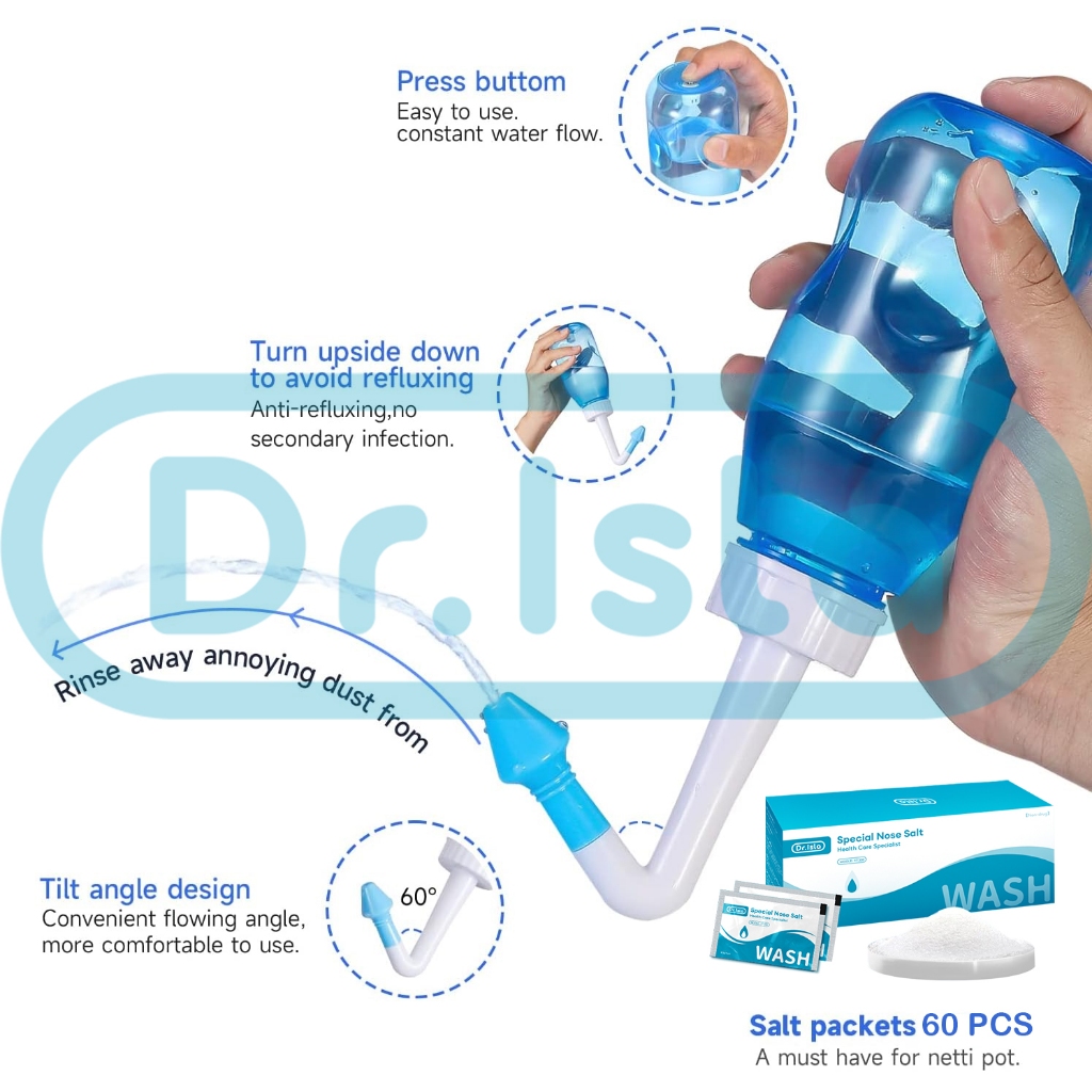 Dr.isla Nasal Rinse YT330 330ml Alat Pembersih Hidung Dewasa dan Bayi Portable Foto 5