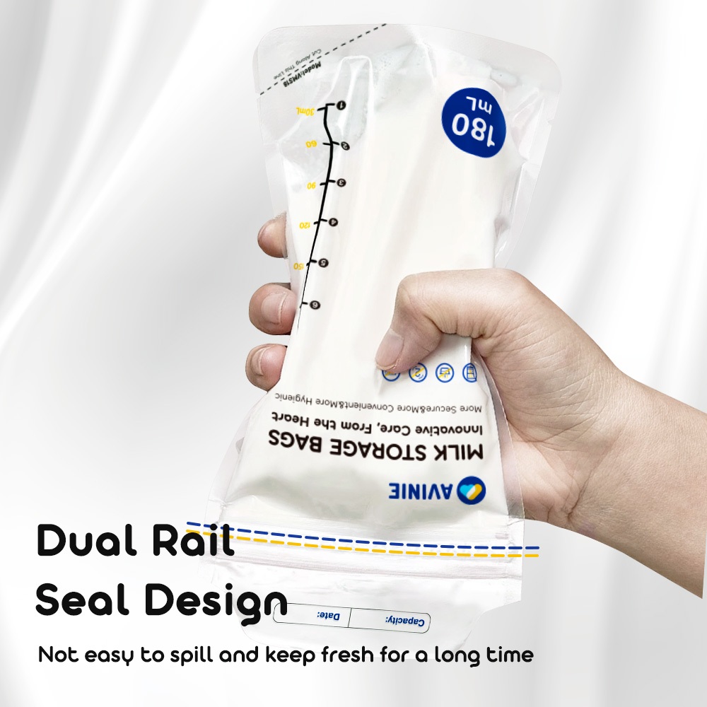 Dr.isla Kantong ASI VMS18 180ml BPA Free Segel Ganda Rekam Tanggal Foto 4