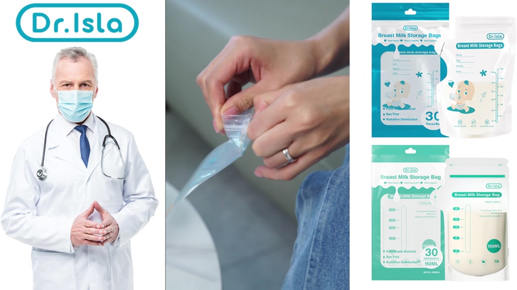 Kantong ASI Dr.isla MSB01 250ml 30 Pcs BPA Free Segel Ganda Penampung Asi
