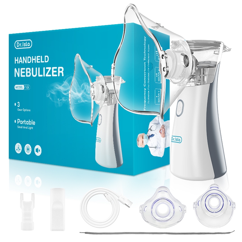 Dr.isla Nebulizer Portable Mesh N9 USB Rechargeable dengan 4 Masker Dewasa dan Anak Foto 6