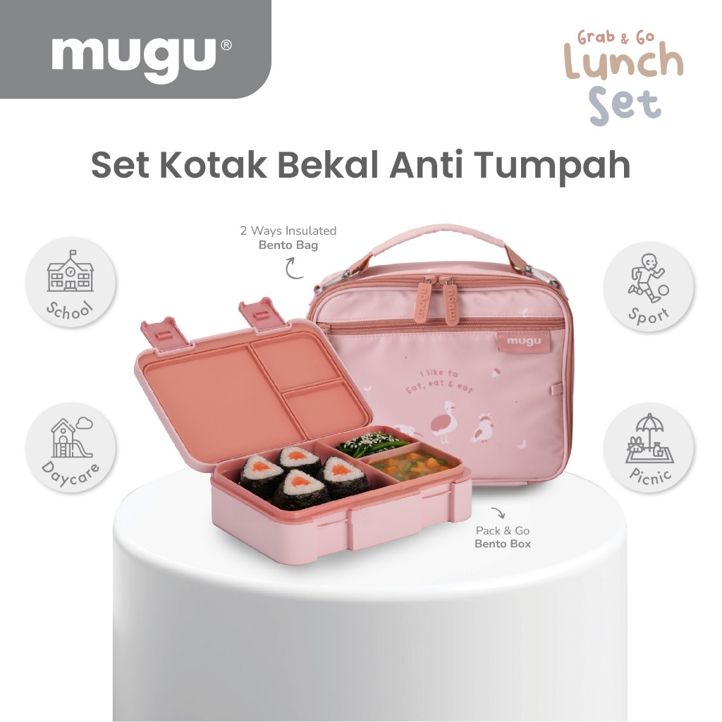 Mugu Kids Lunch Set Anti Bocor Foto 2