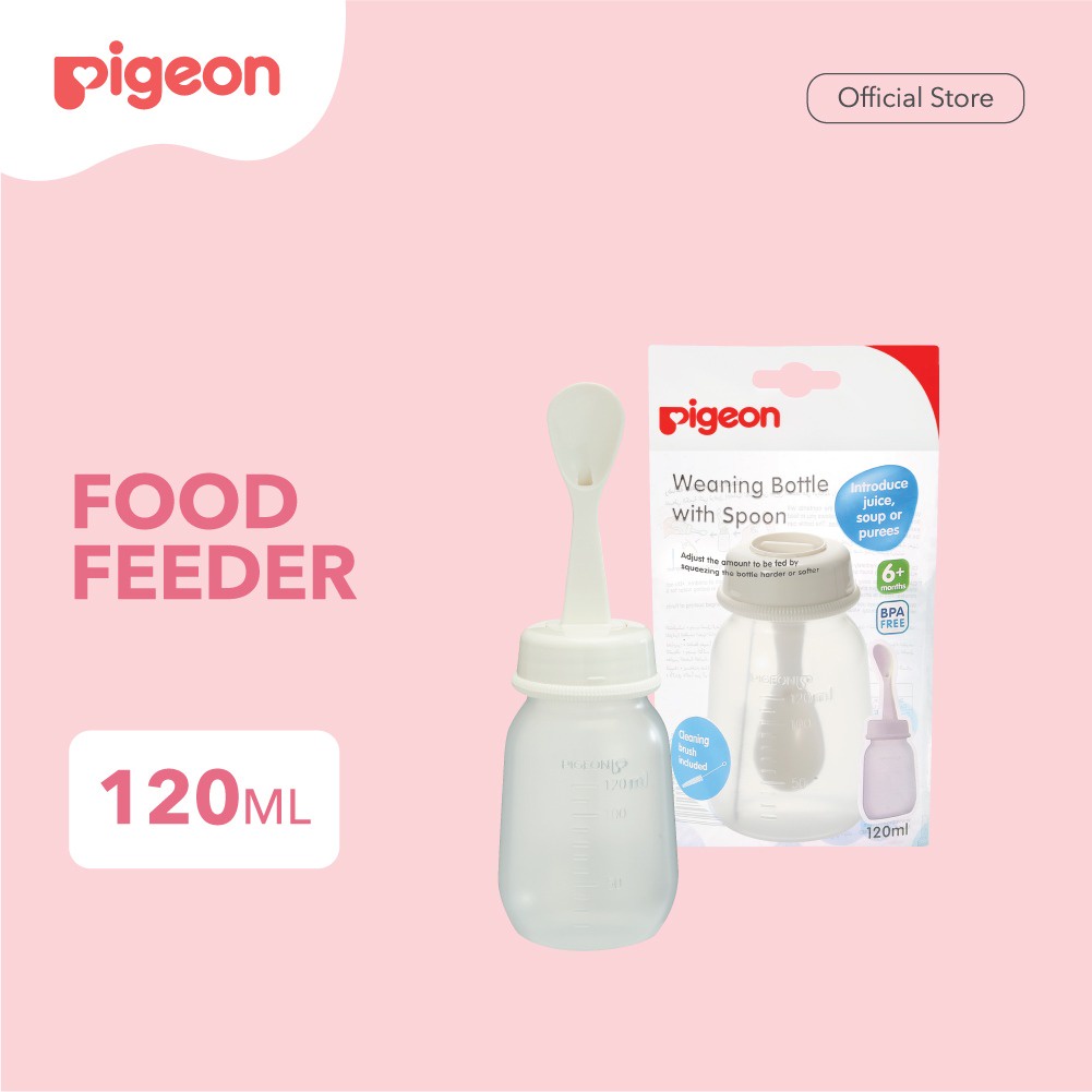 PIGEON Food Feeder Botol Sendok Bayi 120ml 240ml BPA Free Perlengkapan Makan Foto 2