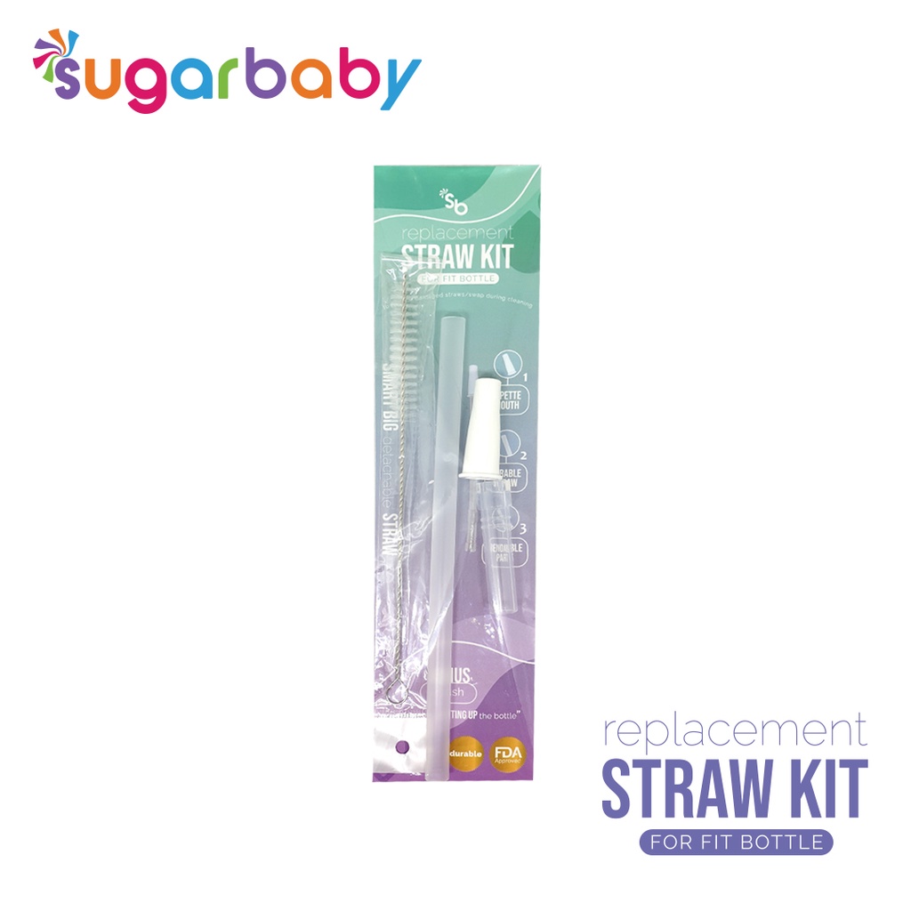 Sugar Baby Replacement Straw & Cleaning Brush Kit Untuk Botol Tritan Fit TFBR2000