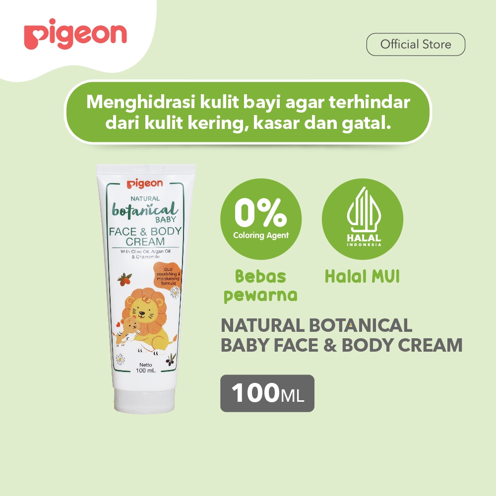 PIGEON Botanical Body & Face Cream 100ml Paket Hemat Lotion Bayi Pelembab Hypoallergenic Foto 2