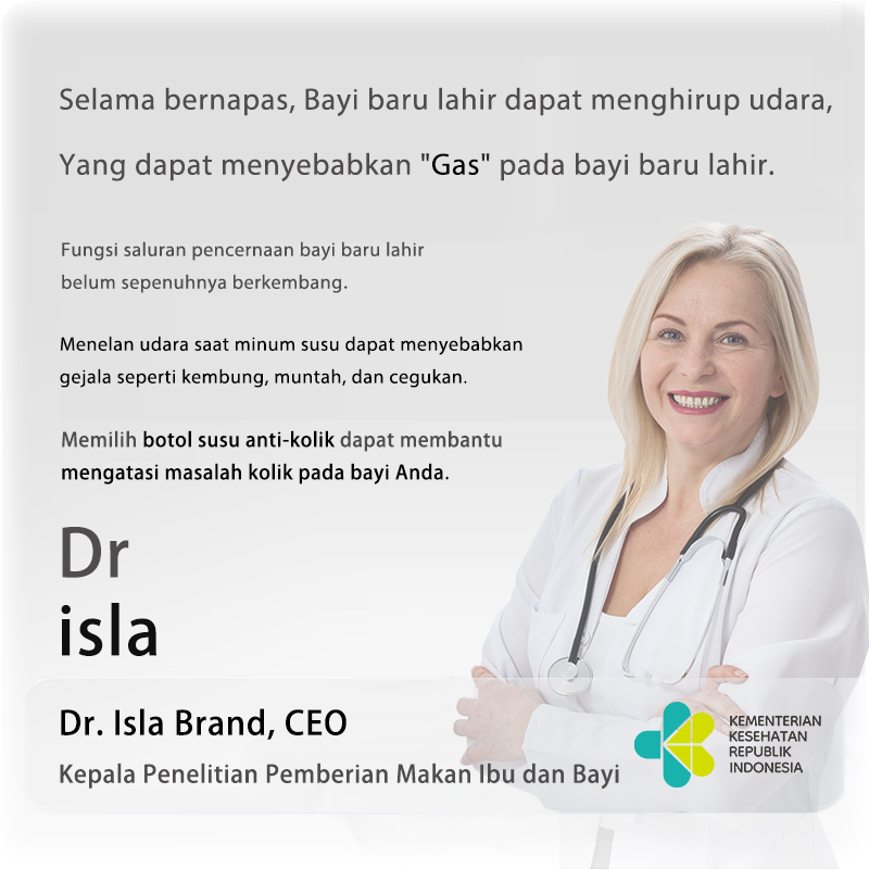 Botol Susu Bayi Dr.isla PS80 PPSU Sensor Suhu Digital Layar LED Anti Kolik Foto 7