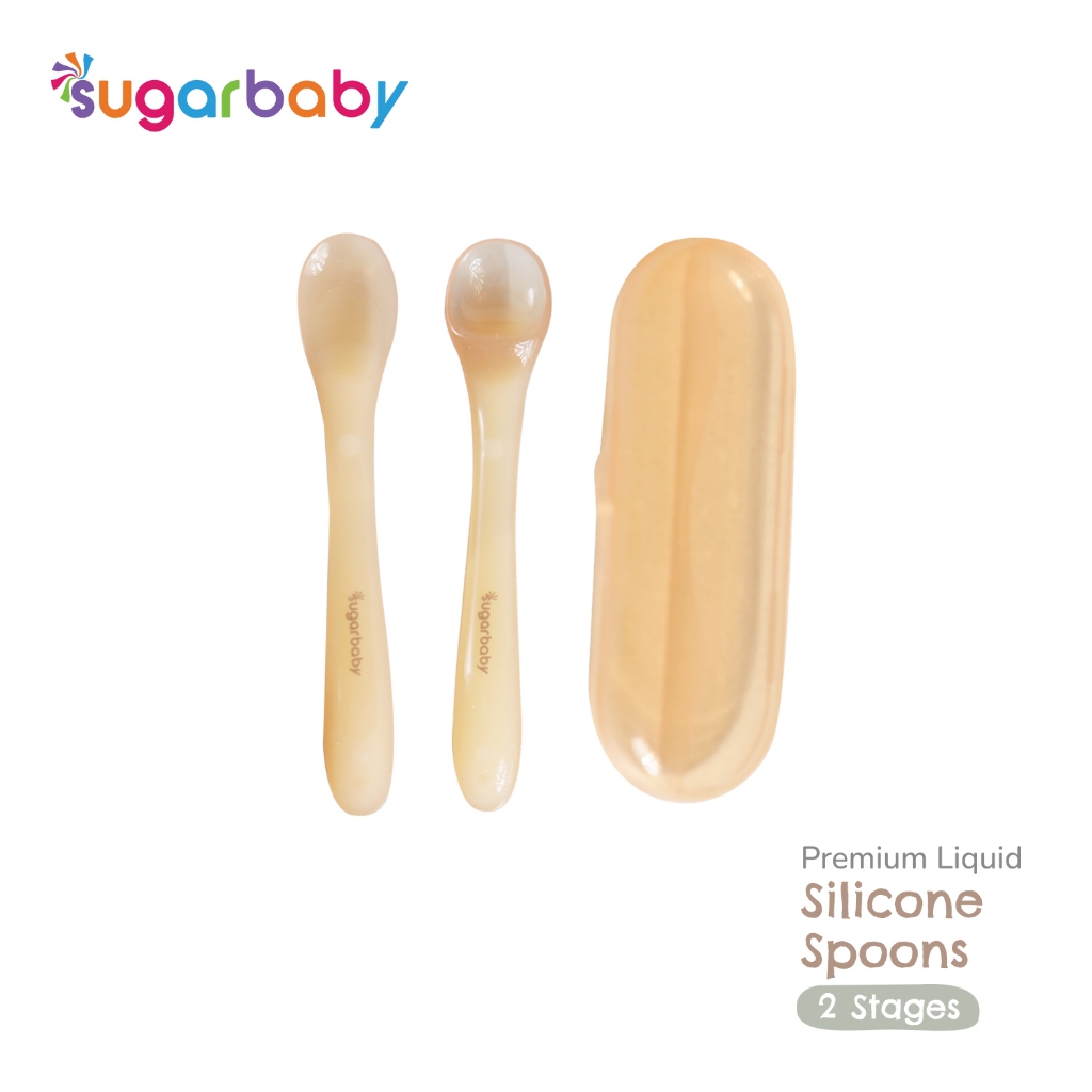 Sendok Belajar Makan Bayi SUGAR BABY Premium Liquid Spoon 2 Stages Silikon Food Grade Foto 7