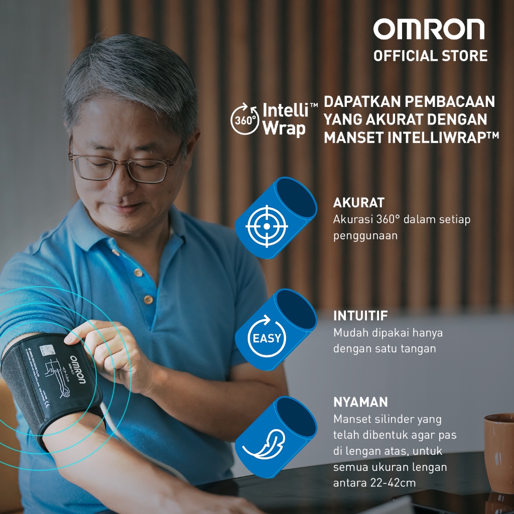 Tensimeter Digital Omron HEM-7156A dengan Manset IntelliWrap 360 dan Deteksi Irama Jantung Foto 5