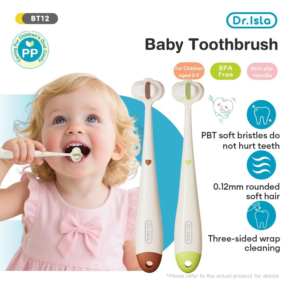 Sikat Gigi Anak Dr.isla BT12 2-9 Tahun Three Sided Comfortable Bulu Halus
