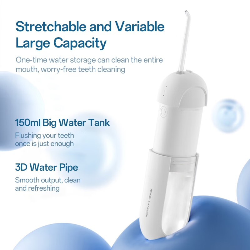 Dr.isla Airuidu CF560 Water Floss Elektrik Portable 150ML 3 Mode 4 Nozel Foto 3