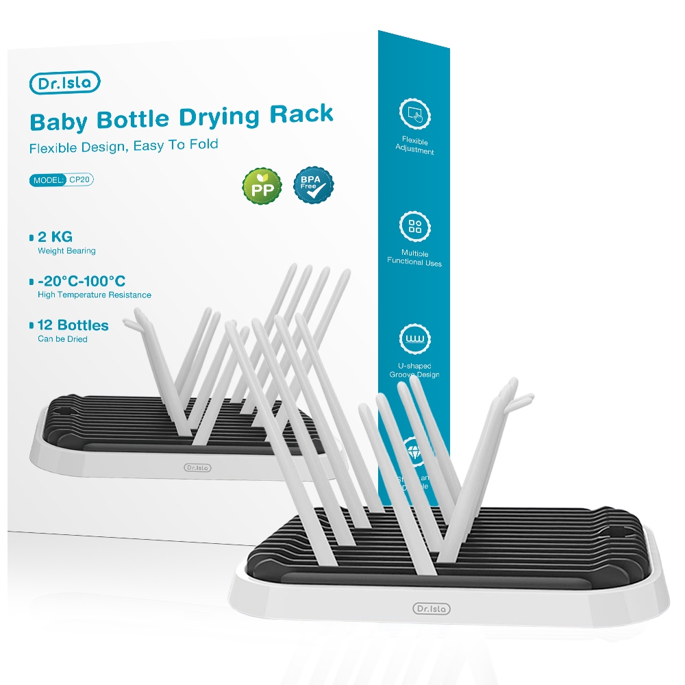 Rak Pengering Botol Susu Bayi Dr.isla CP20 Adjustable Portable Tempat Dot dan Sedotan Foto 5