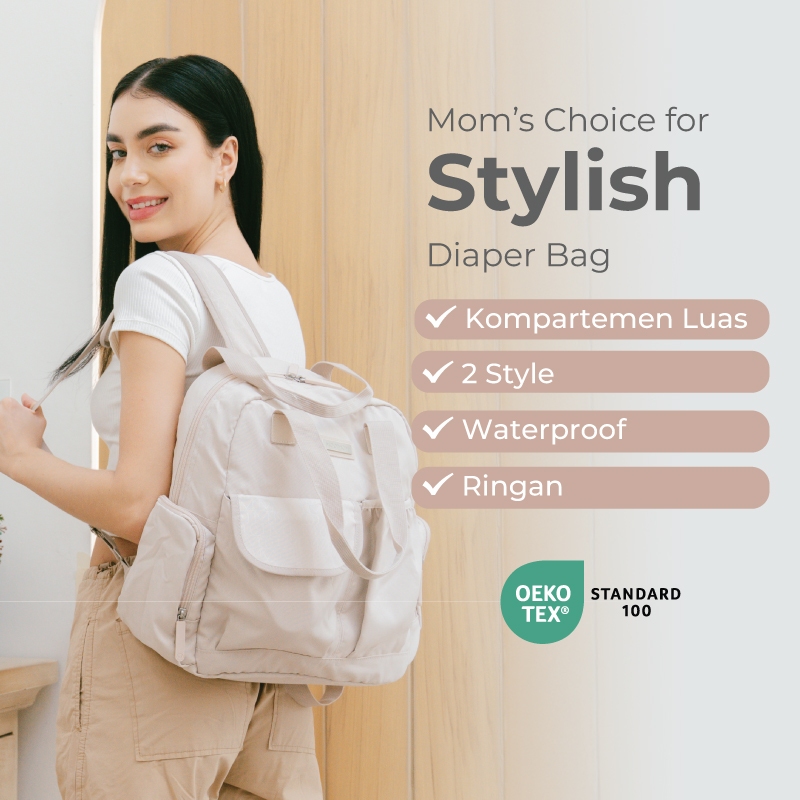 MOOIMOM Diaper Bag 2-Ways Backpack Foto 4
