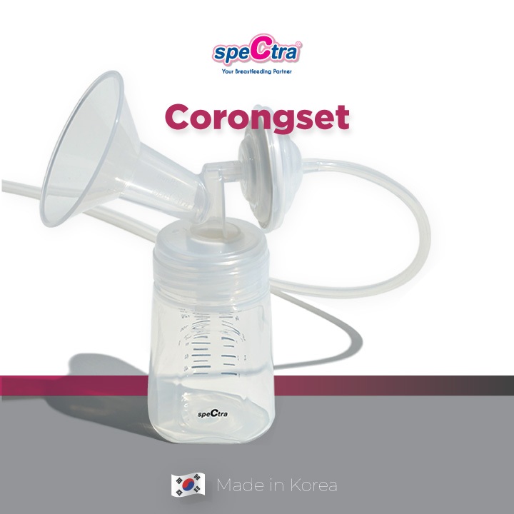 Spectra Breastshield Set 28mm Medium (M) Corong Pompa ASI + Botol PP 160ml