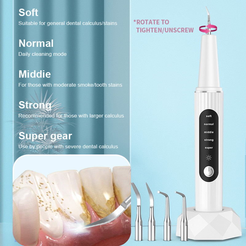 Dr.isla Pembersih Karang Gigi Electric Teeth Cleaner Ultrasonic Scaling Portable M08 USB Type-C Foto 2