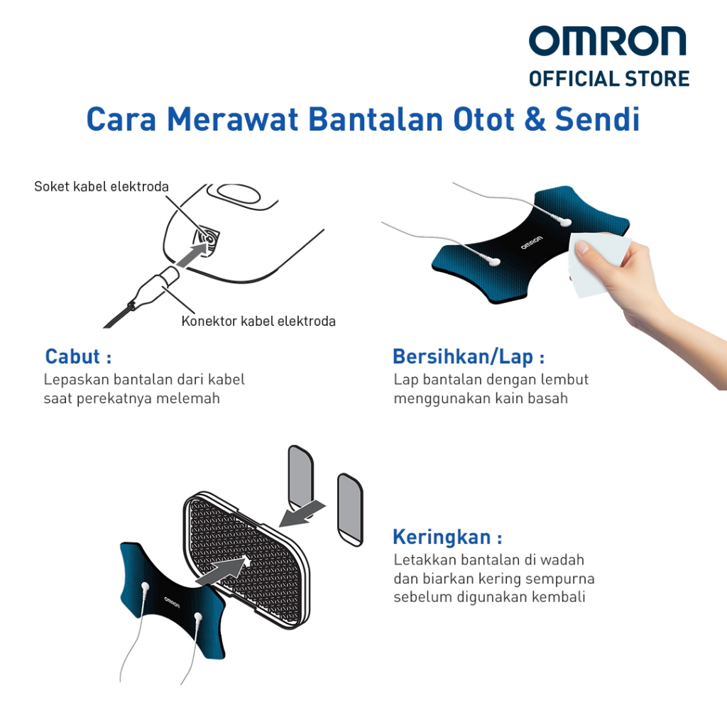 Muscle Pad OMRON HV-F030 untuk TENS Alat Terapi Elektroda Siap Pakai Foto 3