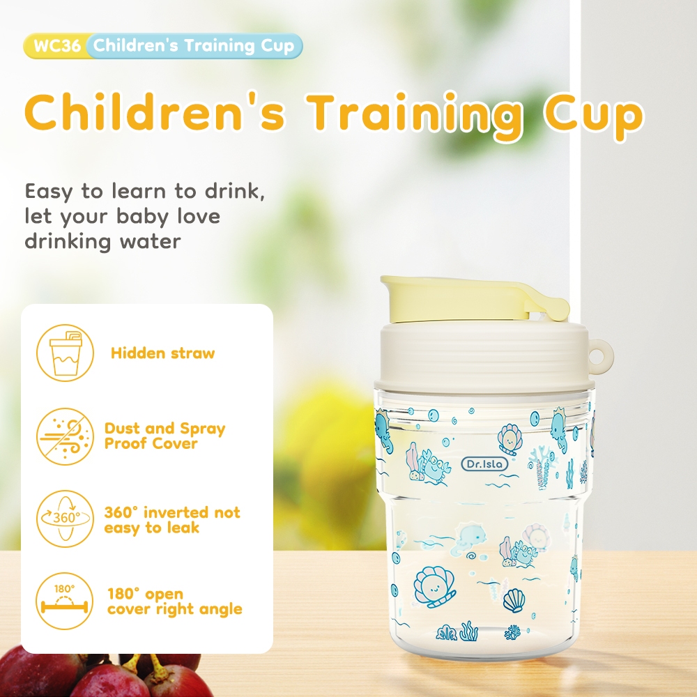 Botol Minum Anak Dr.isla Tipe WC36 BPA Free 240ml PP Food Grade Tali Gantungan Foto 3