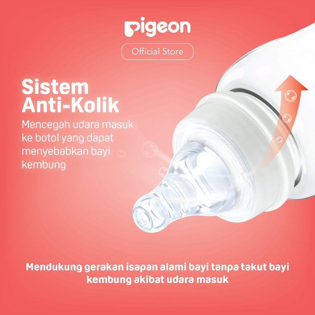 Dot Pigeon Peristaltic Slim Neck Nipple Ukuran L Box 2pcs Original Anti Kolik Foto 2