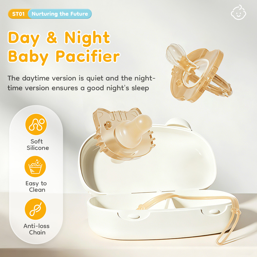 Dr.isla Empeng Bayi Orthodontic 2PCS Set 0-3 Tahun BPA Free dengan Rantai Anti Hilang Foto 2