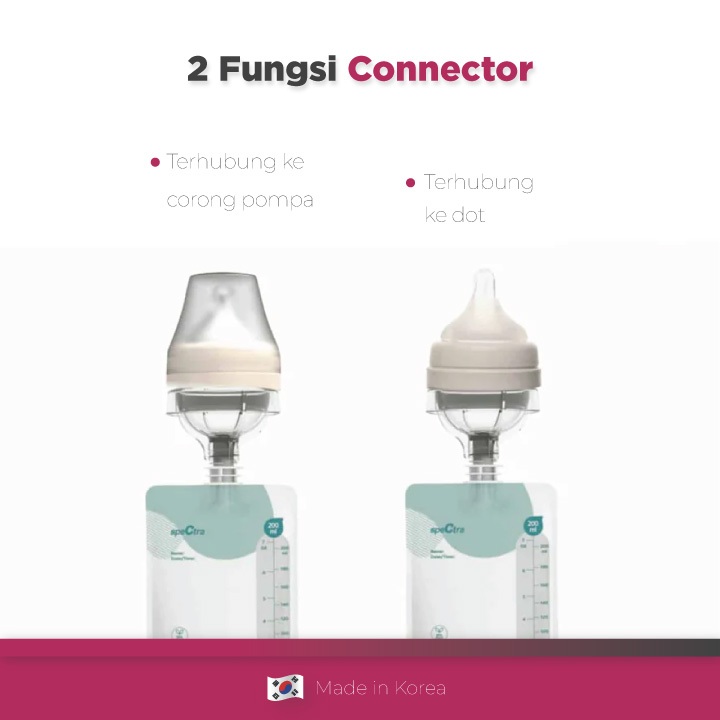 Kantong ASI Spectra Premium dengan Connector 10 Pcs untuk Pompa ASI Elektrik Foto 3