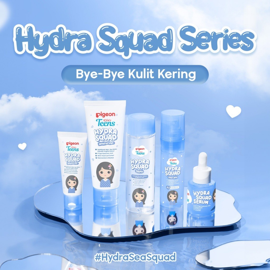 Pigeon Teens Hydra Squad Toner 100ml Skincare Remaja Ekstra Melembapkan Hyaluronic Acid & Ceramide Foto 6