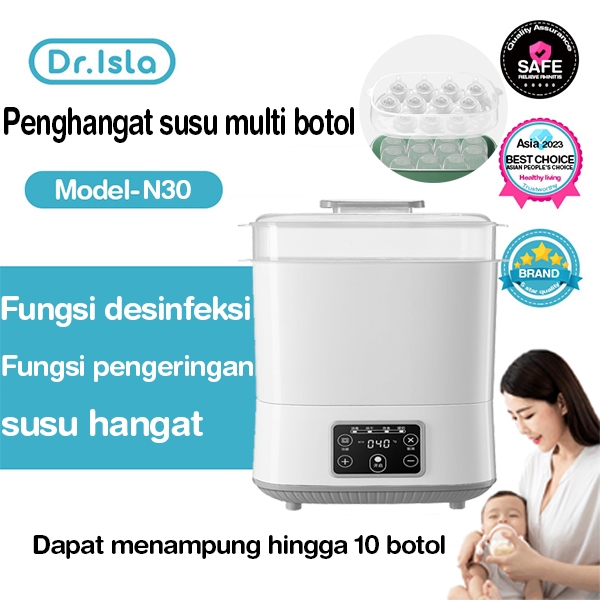 Dr.isla Sterilizer Botol Bayi 4 in 1 N30 Kapasitas Besar dengan Pengering dan Penghangat