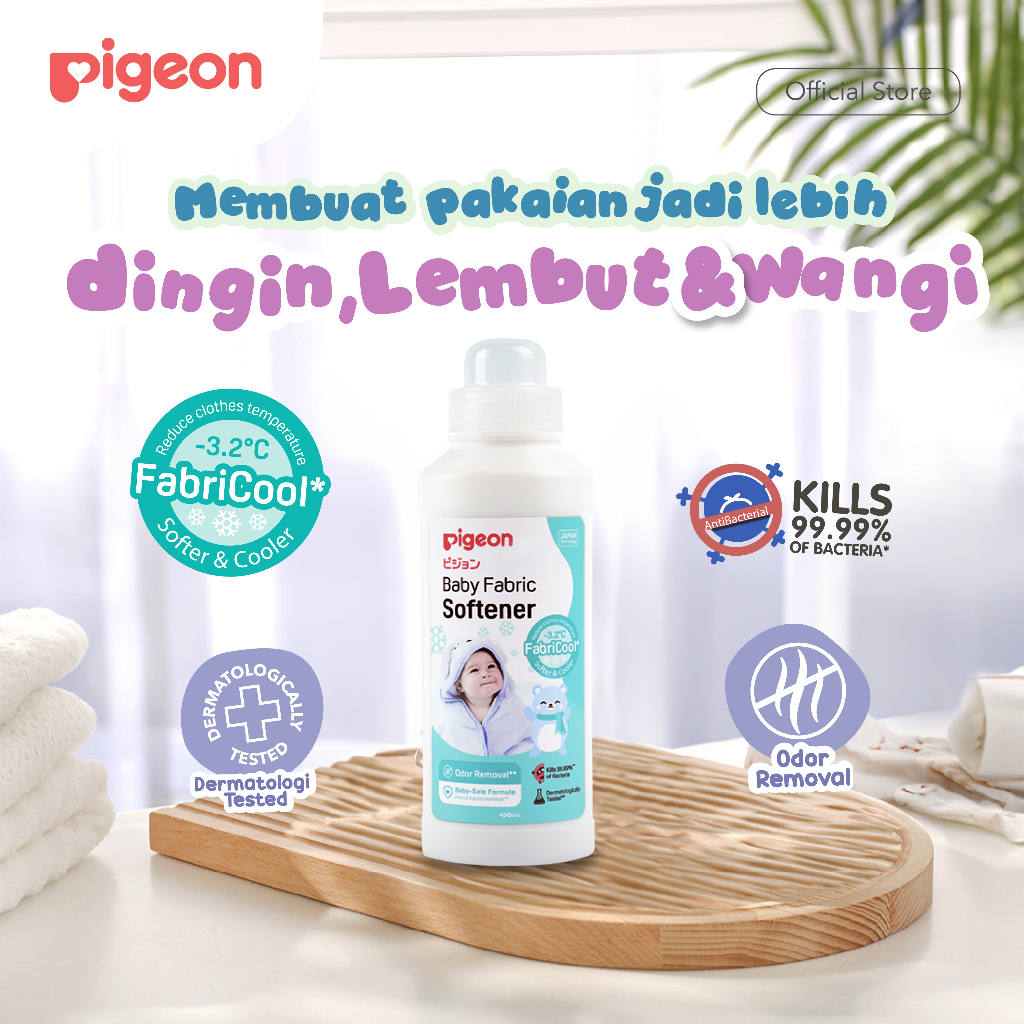 Pigeon Baby Fabric Softener Pelembut Pakaian Bayi 430ML Anti Kuman
