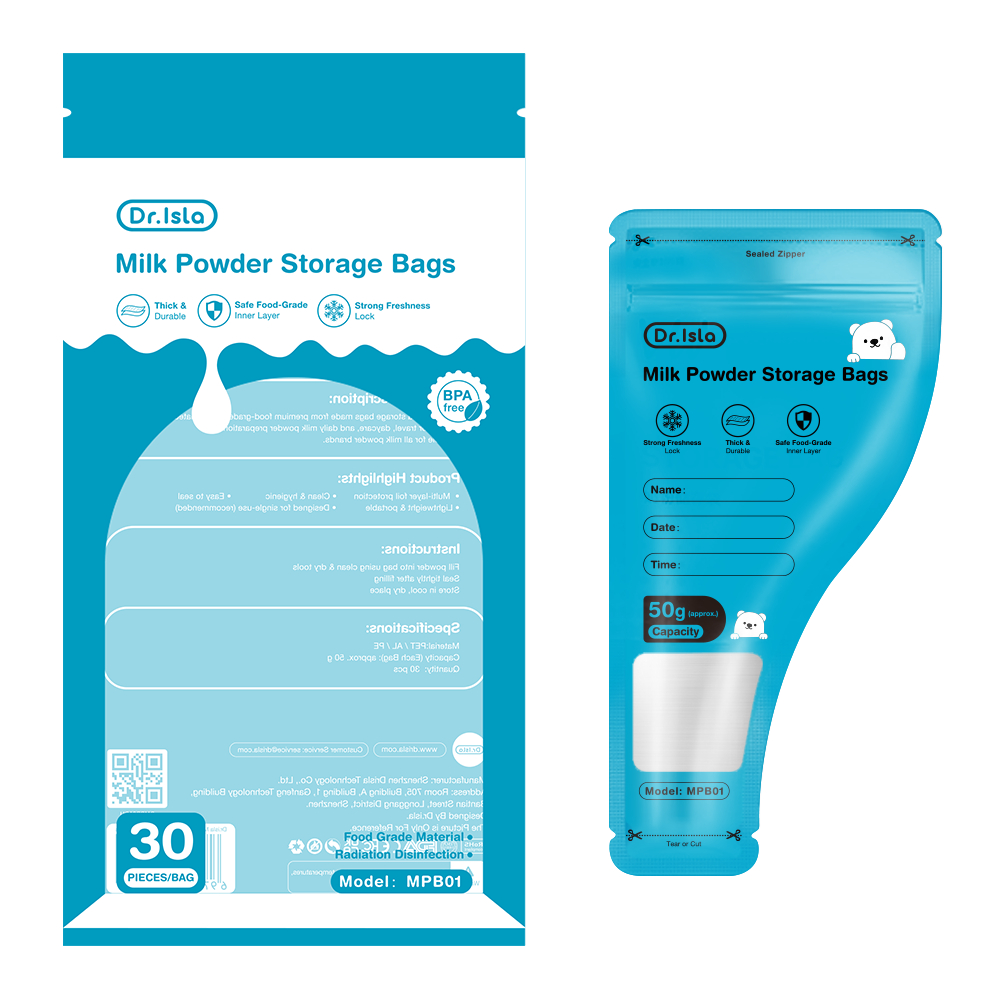 Dr.isla Kantong Susu Bubuk Bayi Portable 30PCS 50g MPB01 Food Grade Kedap Udara Foto 5