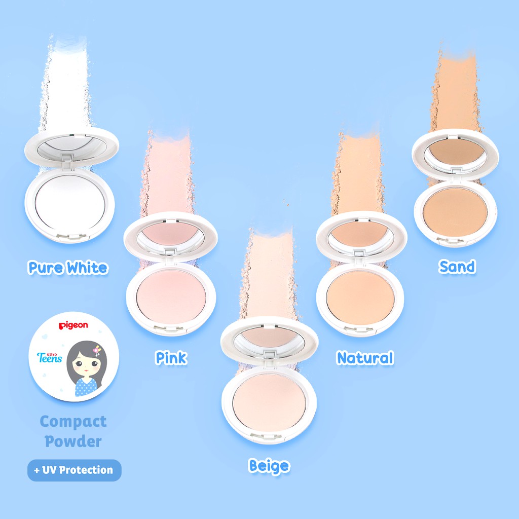 Pigeon Teens Compact Powder Refill UV Protection 14Gr Pink Non-Acnegenic Foto 3