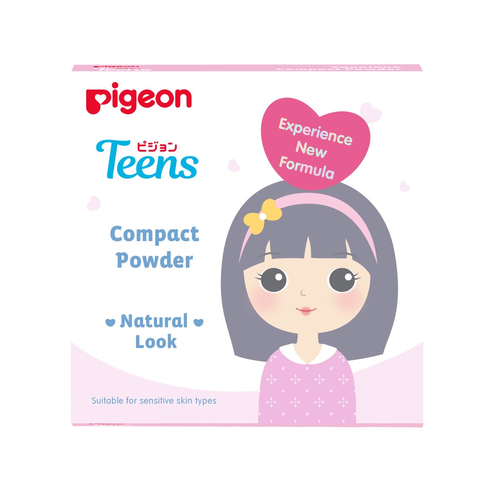 Pigeon Teens Compact Powder Squalane 14Gr Bedak Padat Beige Original Foto 2