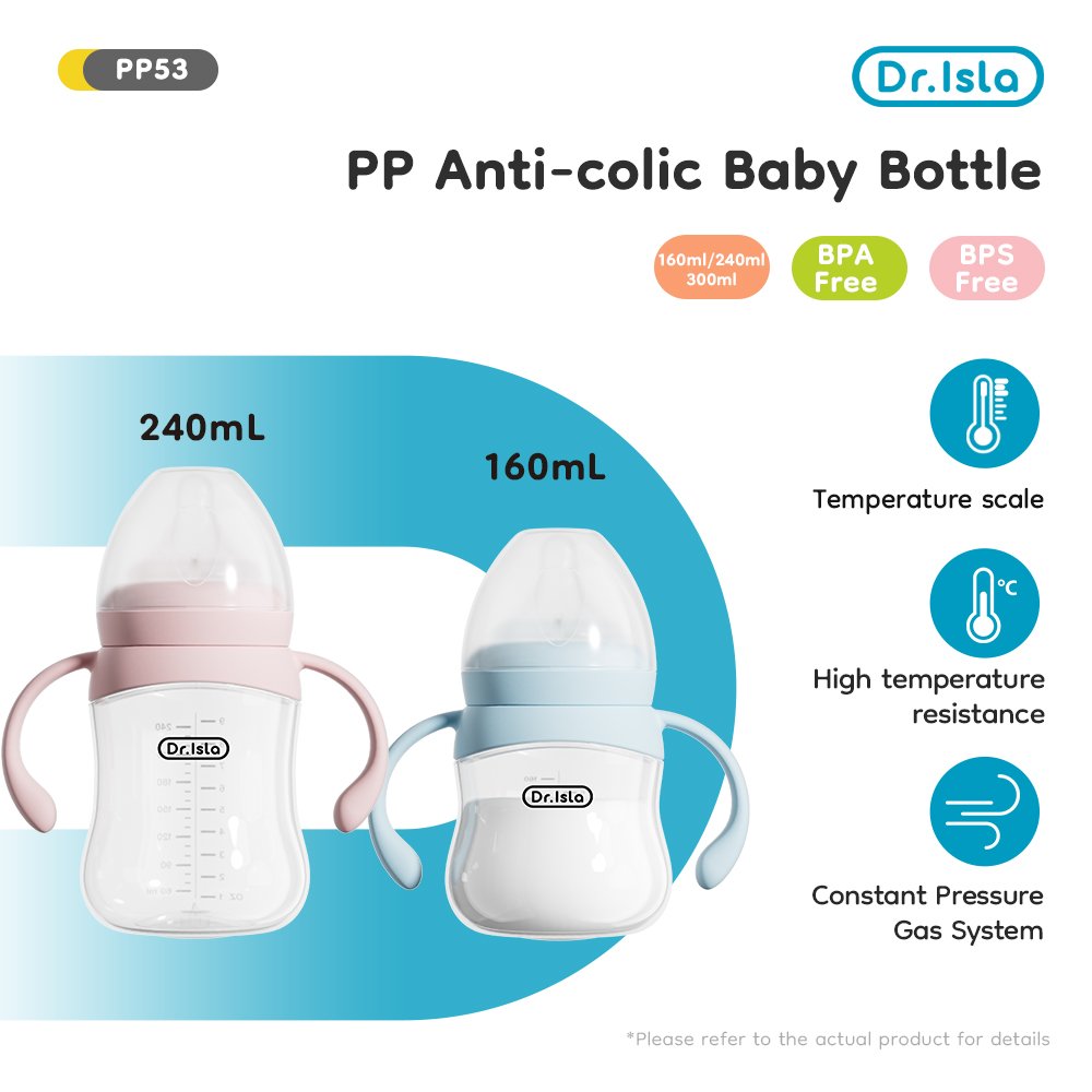 Botol Susu Bayi Dr.isla 150ml Dot S Anti Kolik BPA Free Newborn