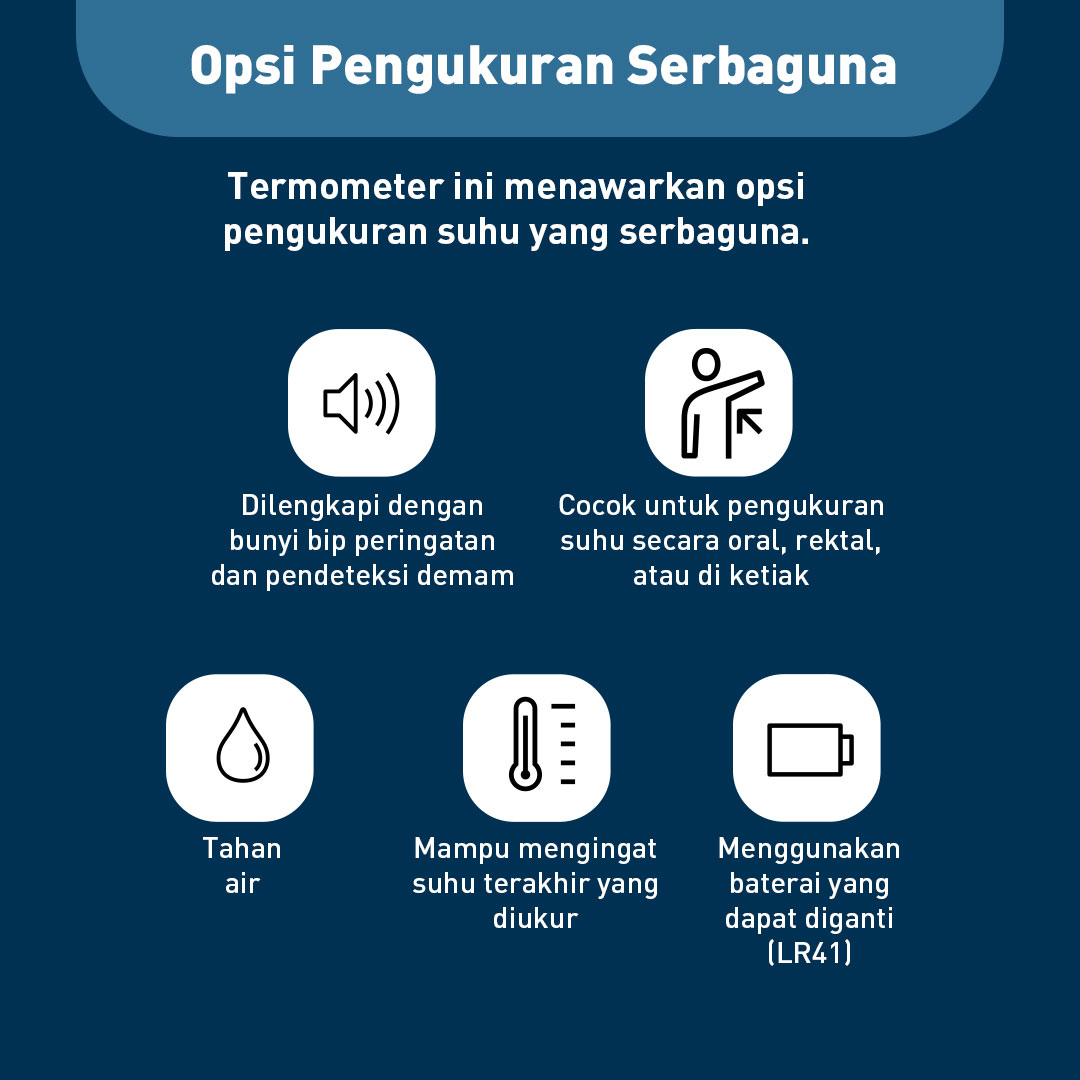 Termometer Digital OMRON MC-343F Pengukur Suhu Cepat Oral Rektal Ketiak Foto 8