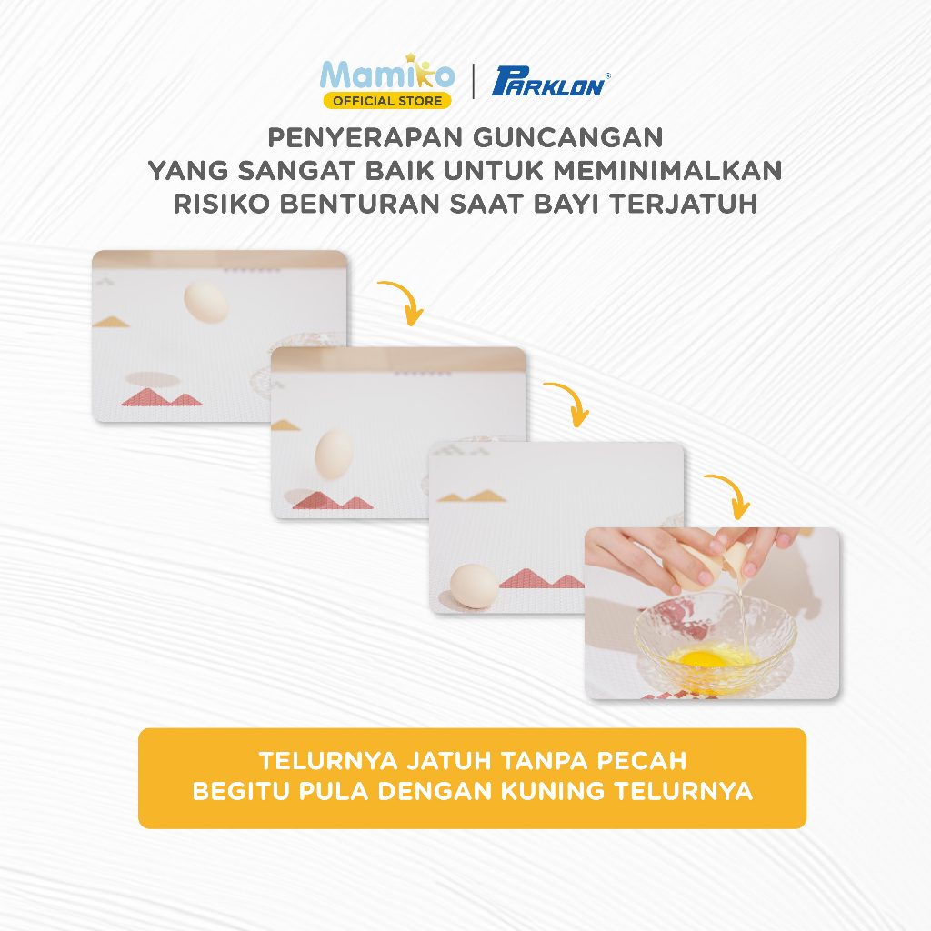 Mamiko x Parklon XPE Foldable Baby Playmat 150x200 cm Tebal Double Side Portable Bag Foto 4