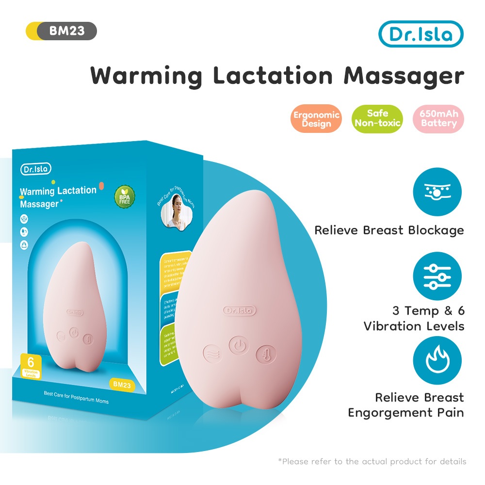 Dr.isla Warming Lactation Massager Alat Pijat Penghangat Payudara Laktasi BM23