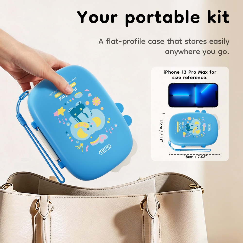 Dr.Isla PT10 Sikat & Rak Pengering Botol Susu Bayi Portable 2-in-1 BPA Free Foto 3