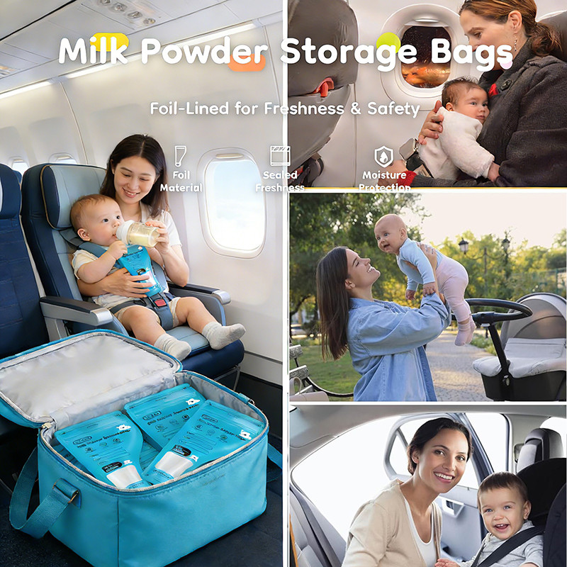 Dr.isla Kantong Susu Bubuk Bayi Portable 30PCS 50g MPB01 Food Grade Kedap Udara Foto 2