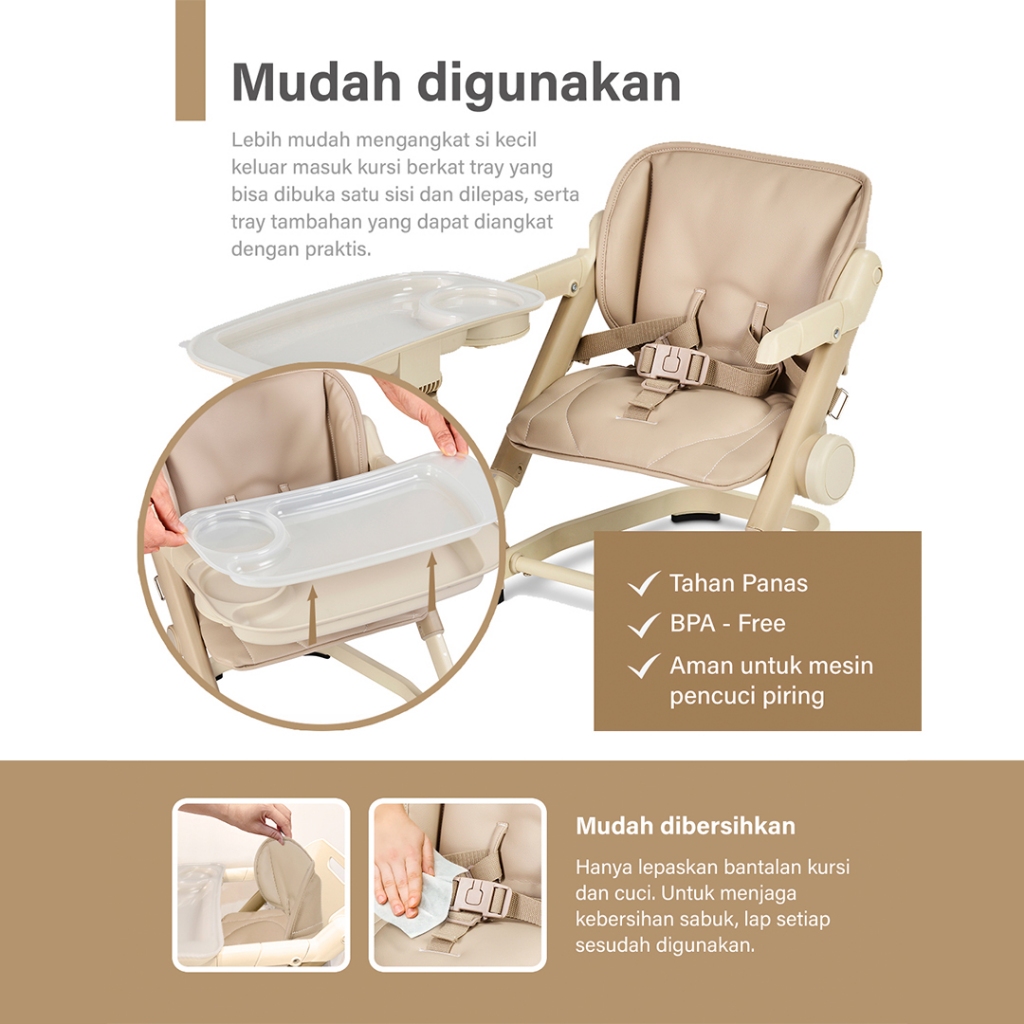 MOOIMOM Feed Me Booster Seat Pad Rose Foto 6
