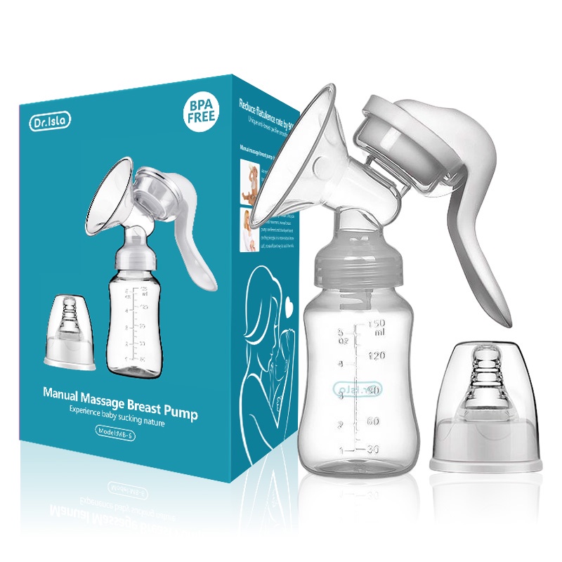 Pompa ASI Manual Dr.isla MB6 Single Portabel dengan Botol 150ml dan Dot Foto 7